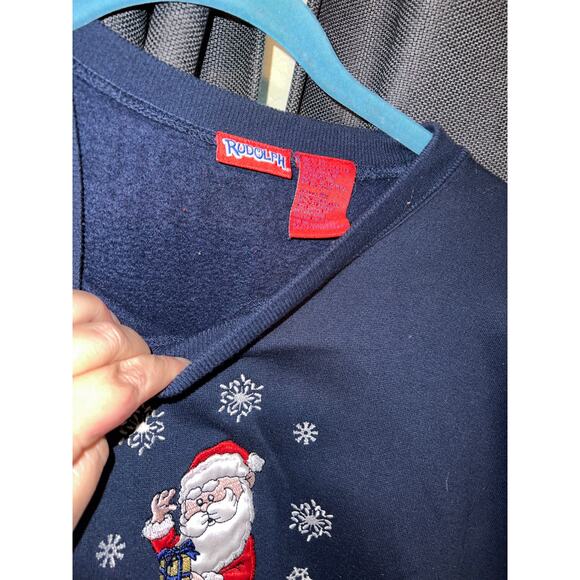 Ugly Christmas Sweater Sweatshirt  Xmas Size Medium Rudolph - Picture 2 of 3